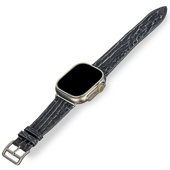 Real Shark Skin Watch Strap – Luxury Edition Black Matte main image 5
